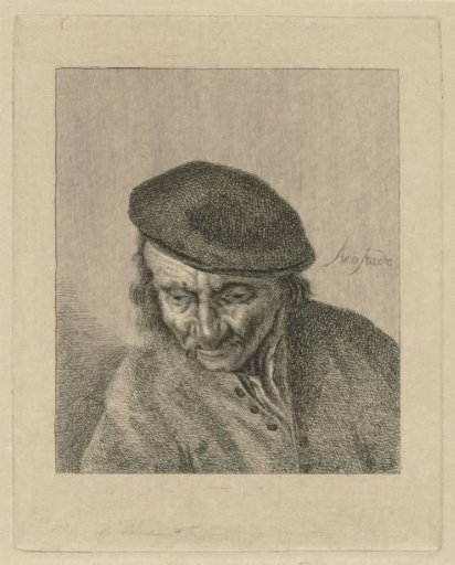 Man Looking Down with Cap