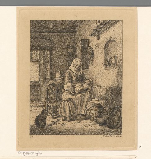 Woman with children
