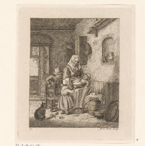 Woman with children