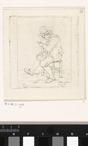 Smoking Peasant with Pipe