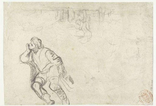 Seated man with a hat