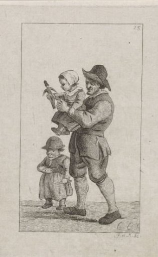 Father with two children