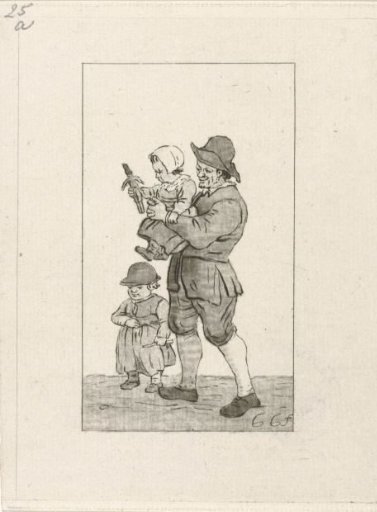 Father with two children