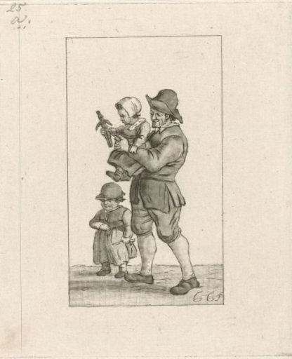 Father with two children