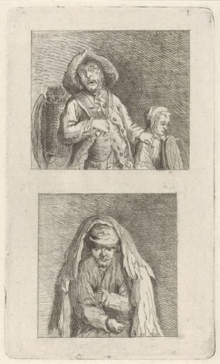 Blind Man with Guide and Beggar