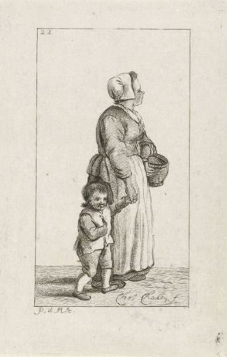 Standing woman with child