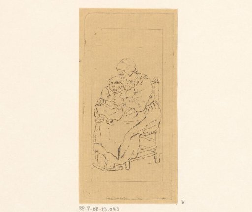Seated mother with child