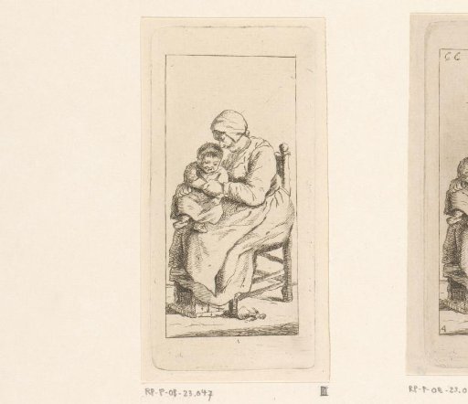 Seated mother with child
