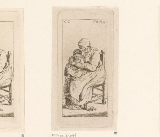 Seated mother with child