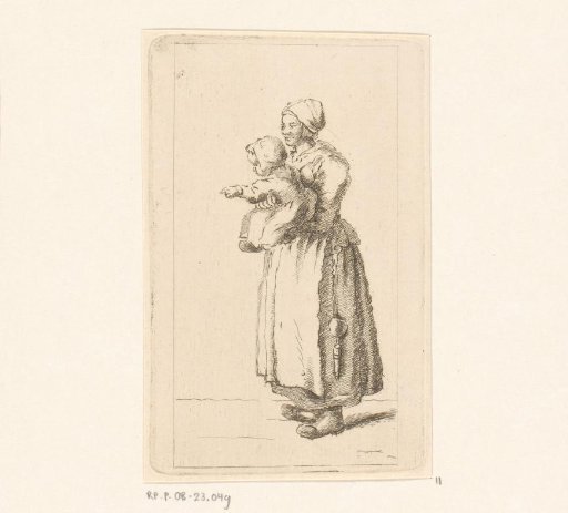 Standing mother with child