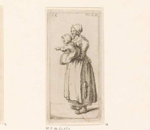 Standing mother with child