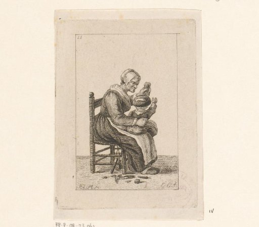 Woman with child on lap