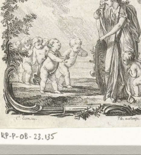 Minerva and putti