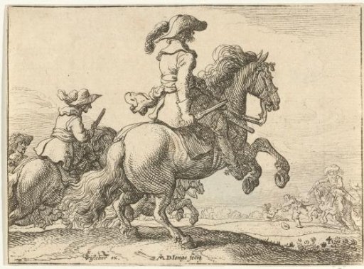Three riders in gallop