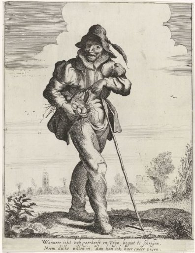 Peasant with Eggs in a Basket