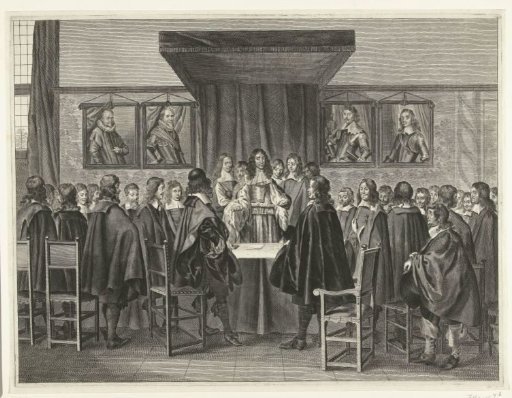 King Charles II of England addresses the standing members of the States-General, 1660