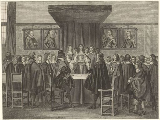 King Charles II of England addresses the standing members of the States-General, 1660