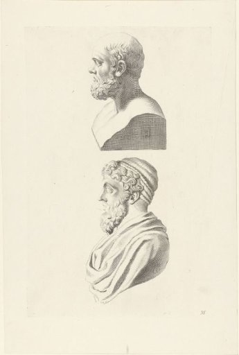 Busts of Plato and Socrates