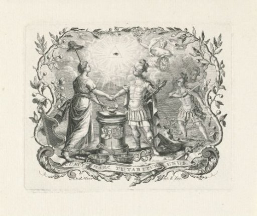 Emblem with Liberty and Mars