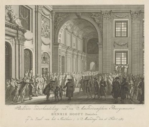 Burgomaster Hendrik Danielsz. Hooft negotiating with the burghers