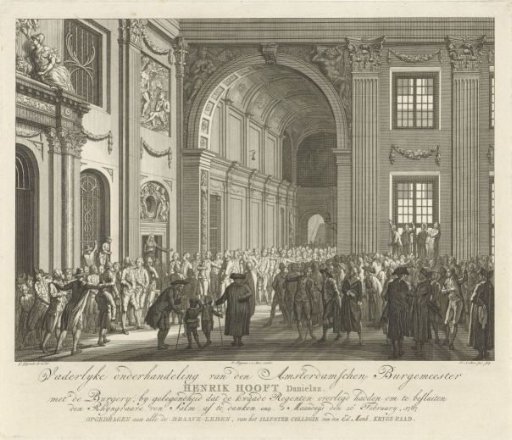 Burgomaster Hendrik Danielsz. Hooft negotiating with the burghers