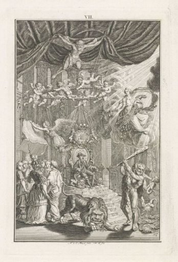 Allegory on the installation of Willem V as hereditary stadtholder, 1766