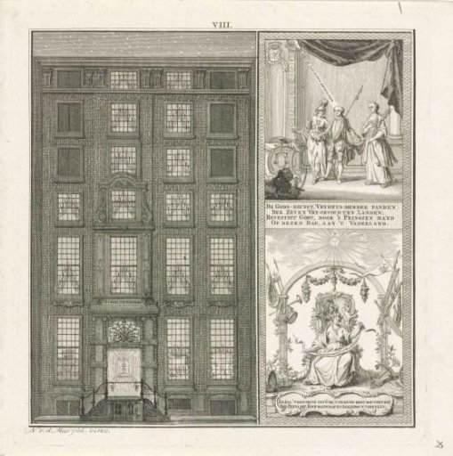 Illumination of the house of Mr. J.A. Scholten van Aschat in Amsterdam, 1766