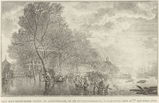 Flood on the Kattenburgerplein in Amsterdam, 1775