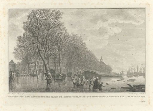 Flood on the Kattenburgerplein in Amsterdam, 1775