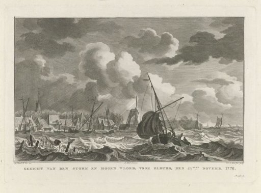 Storm and high tide near Elburg, 1776