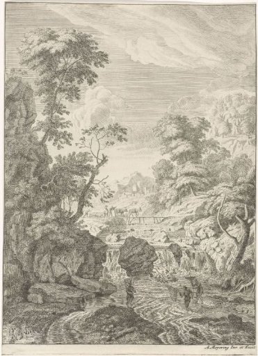 Fishermen with Fishing Nets in a River
