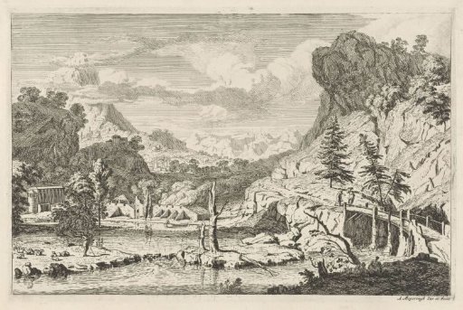 River Landscape with a Bridge