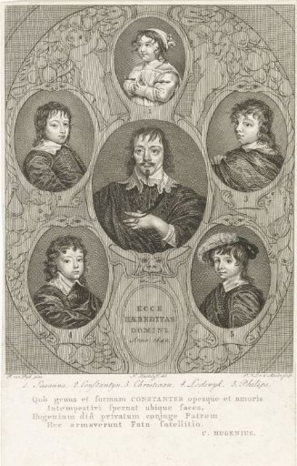 Portraits of Constantijn Huygens and his five children