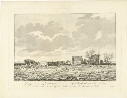 Dike Breach at the Sprokkelburg Lock near Gorinchem, 1820