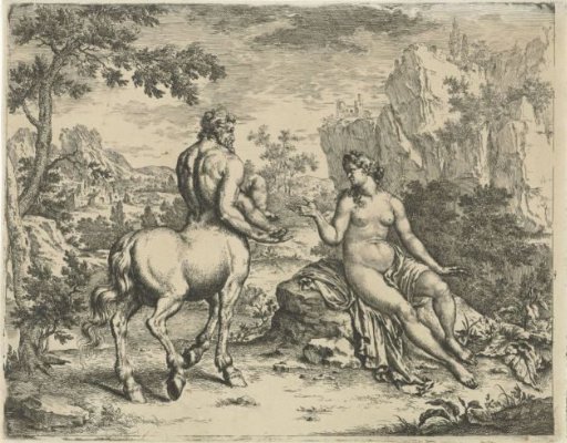 Ocyrhoe foretells the fate of Chiron and Asclepius