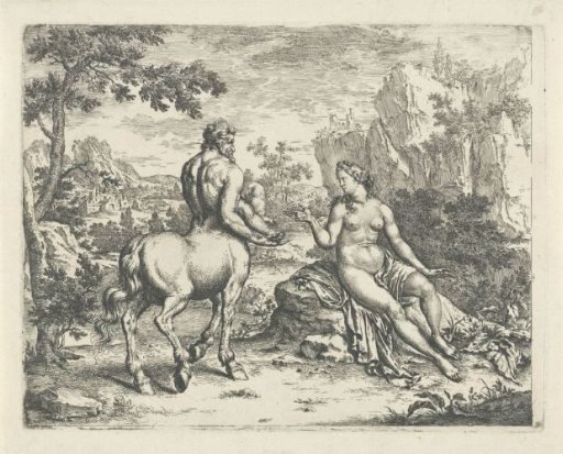 Ocyrhoe foretells the fate of Chiron and Asclepius
