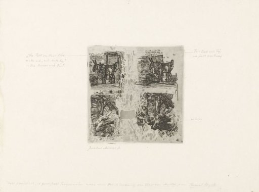 Man with a donkey and sheep