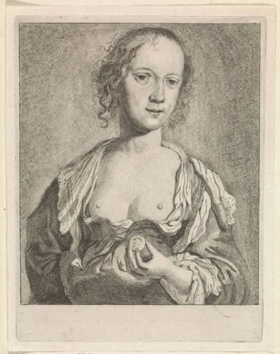 Woman with Bare Breasts and a Coin