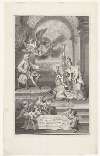 King Philip V of Spain, crowned and honored