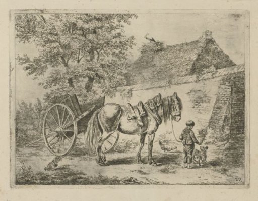 Boy with a Horse and Dog
