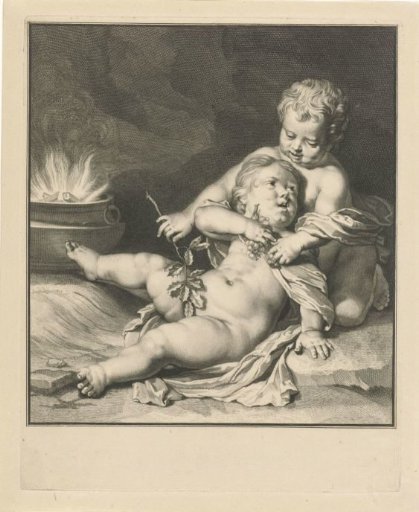 Two Children with a Bunch of Grapes