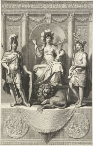 Dutch Maiden flanked by Mars and Mercury