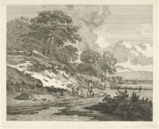 Dune Landscape with Resting Hunters