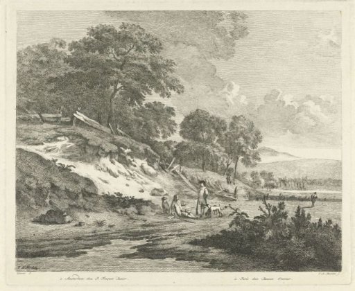 Dune Landscape with Resting Hunters