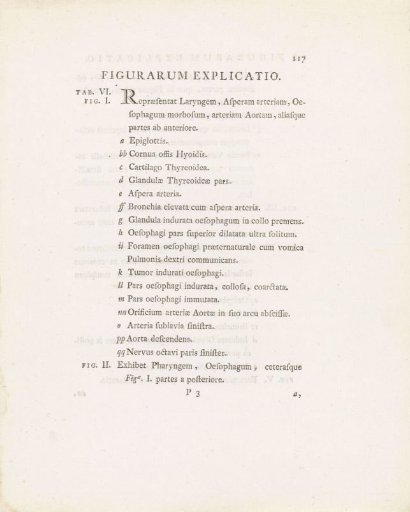 Text page from: Janus Bleuland, Observationes Anatomico-Medicae de Sana et Morbosa Oesophagi Structura, 1785