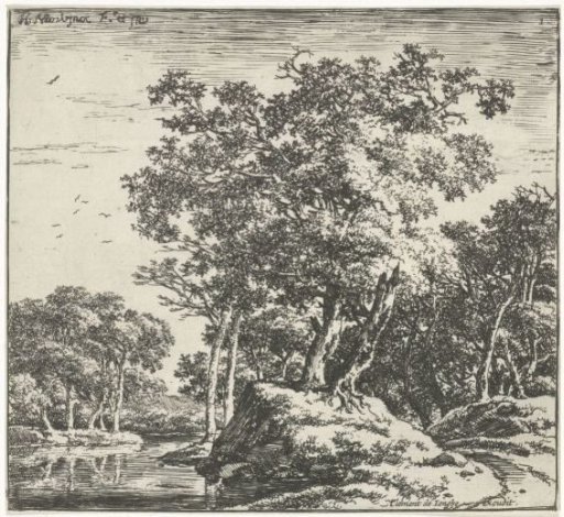 Landscape with Two Trees on a Hill
