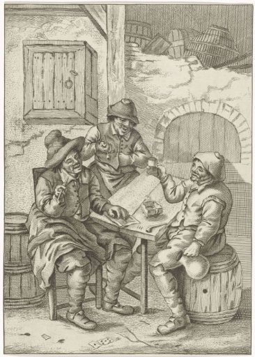 Three Peasants Around a Table