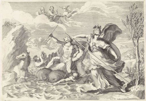 Trial of strength between Minerva and Neptune