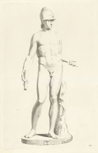 Statue of Mercury with helmet