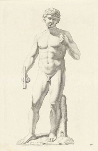 Statue of a nude Paris